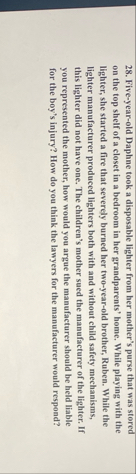 Five - year - old Daphne took a disposable