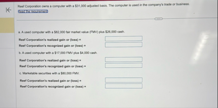 Reel Compration owns a compuler with a $ 3 1 , 0