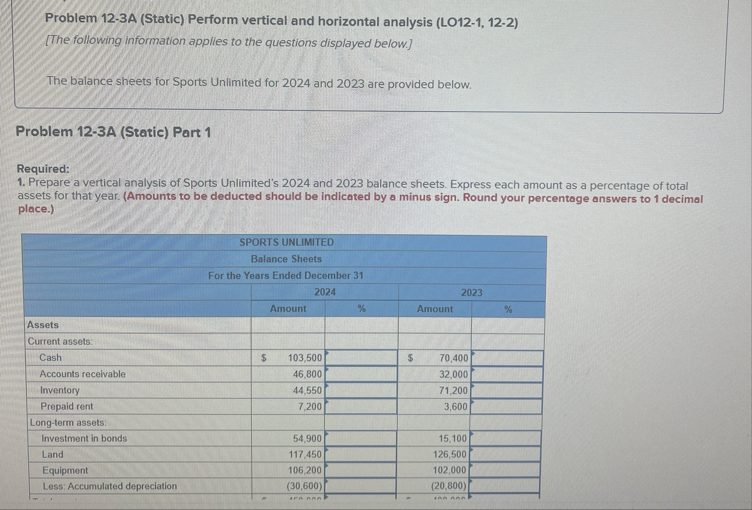Problem 1 2 - 3 A ( Static ) Perform vertical and