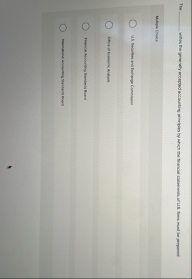 The writes the generally accepted accounting