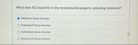 What does EGI stand for in the reconstructed