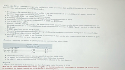 On December 3 4 , 2 0 2 2 . Dow Seel Corporation