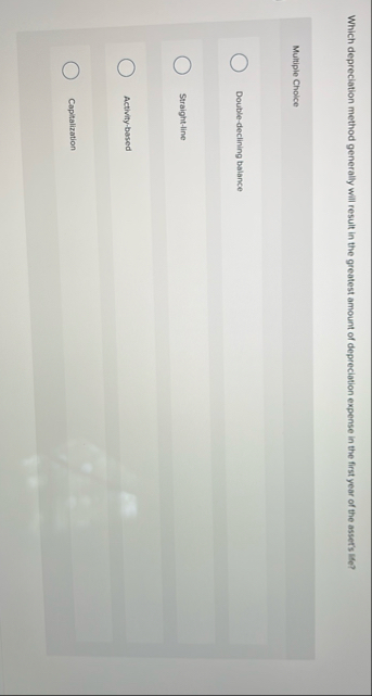 Which depreciation method generally will result