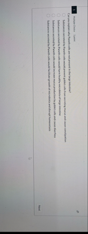 1 Multiple Choice 1 point Can you explain wly
