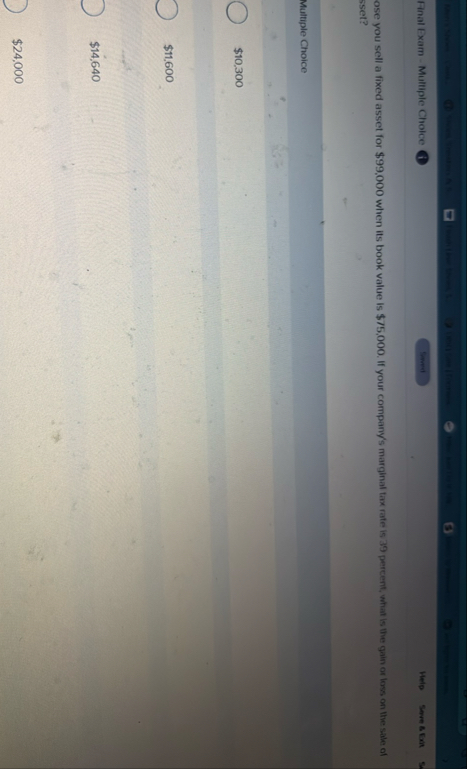 Final Exam - Mulliple Cholce Help Fruen 6 5 mit