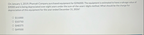 On January 1 , 2 0 1 9 , Pharcah Company