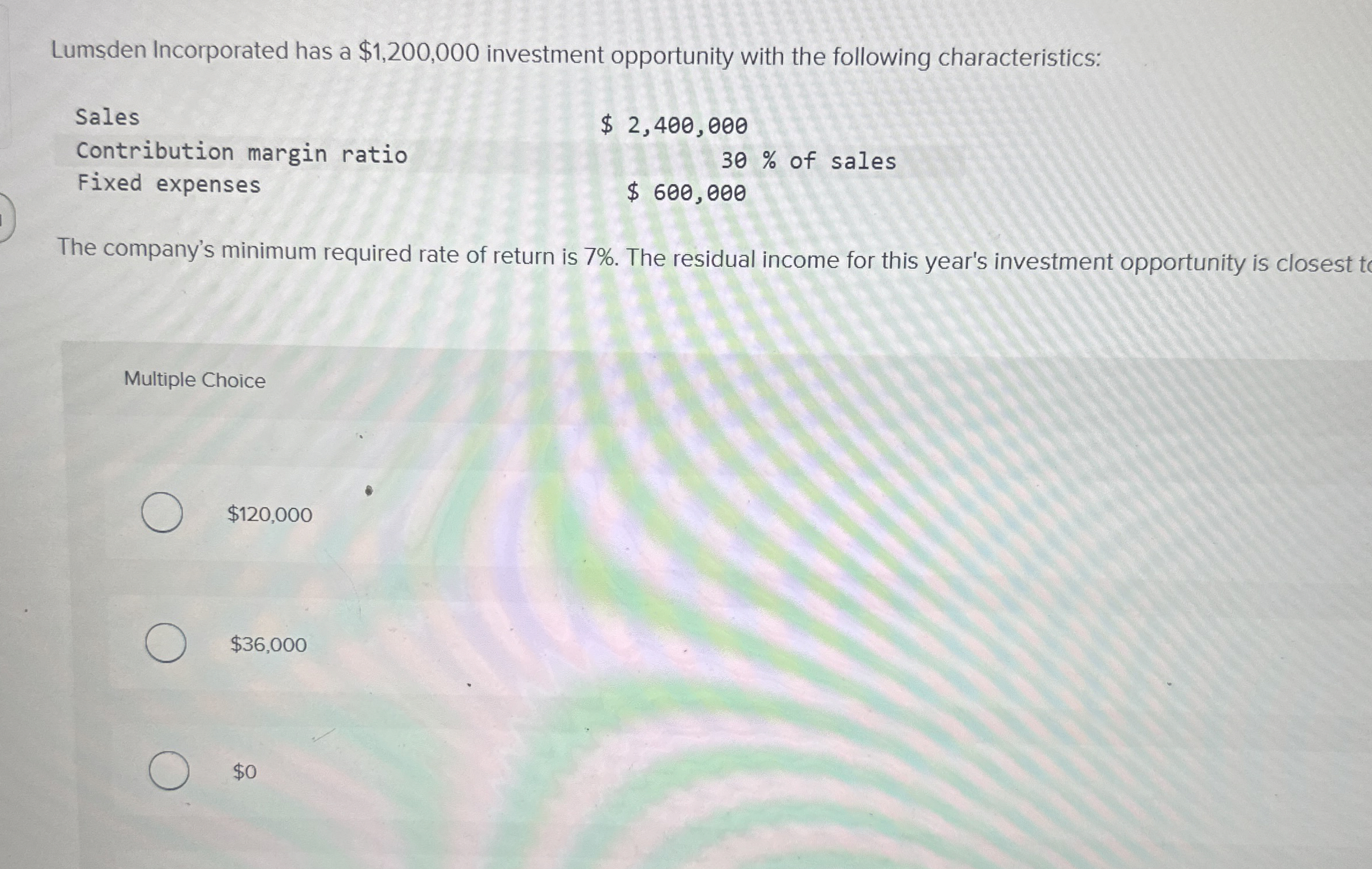 Lumsden Incorporated has a $ 1 , 2 0 0 , 0 0 0