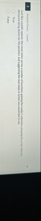 2 Multiple Choice 1 point Just like a public