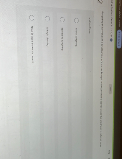 Ien't your defacit browser Set as defmult oring