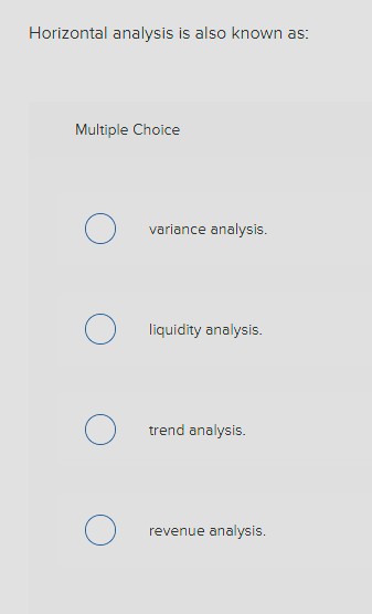 Horizontal analysis is also known as: Multiple