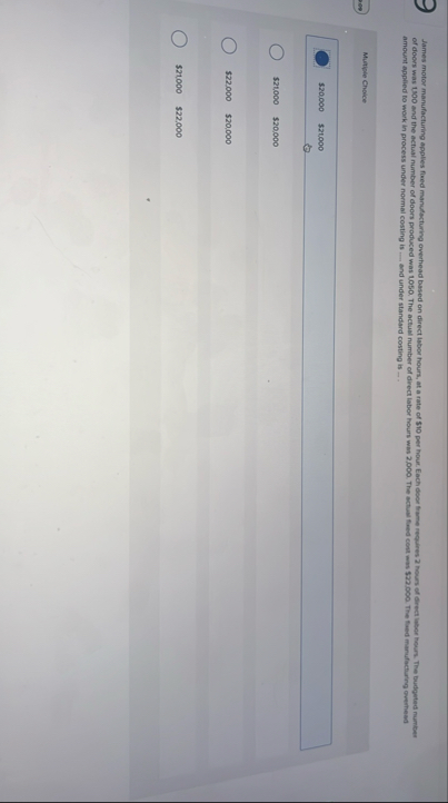 amount applied to work in process under normal