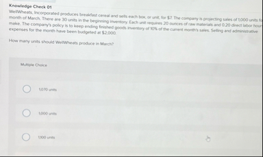 Knowledpe Check 0 1 month of Masch. Theve are 3 0