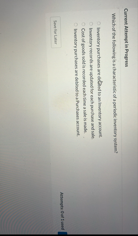 Current Attempt in Progress Which of the