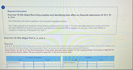 1 Required informetien Exercise 1 3 - 1 0 A (