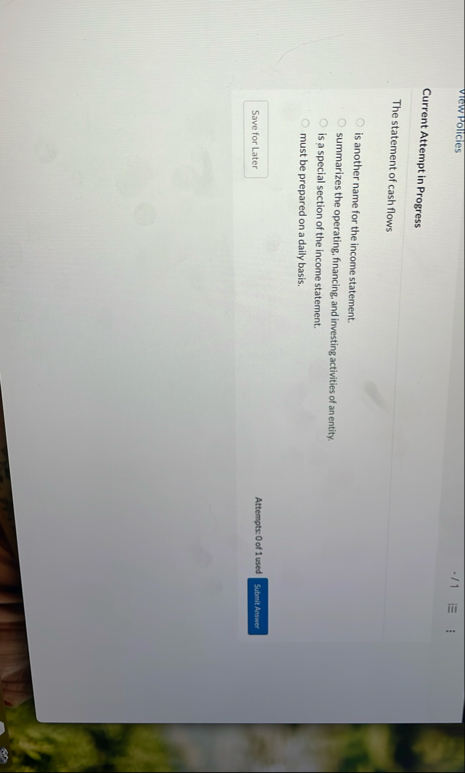 vrew Policies . ? 1 Current Attempt in Progress