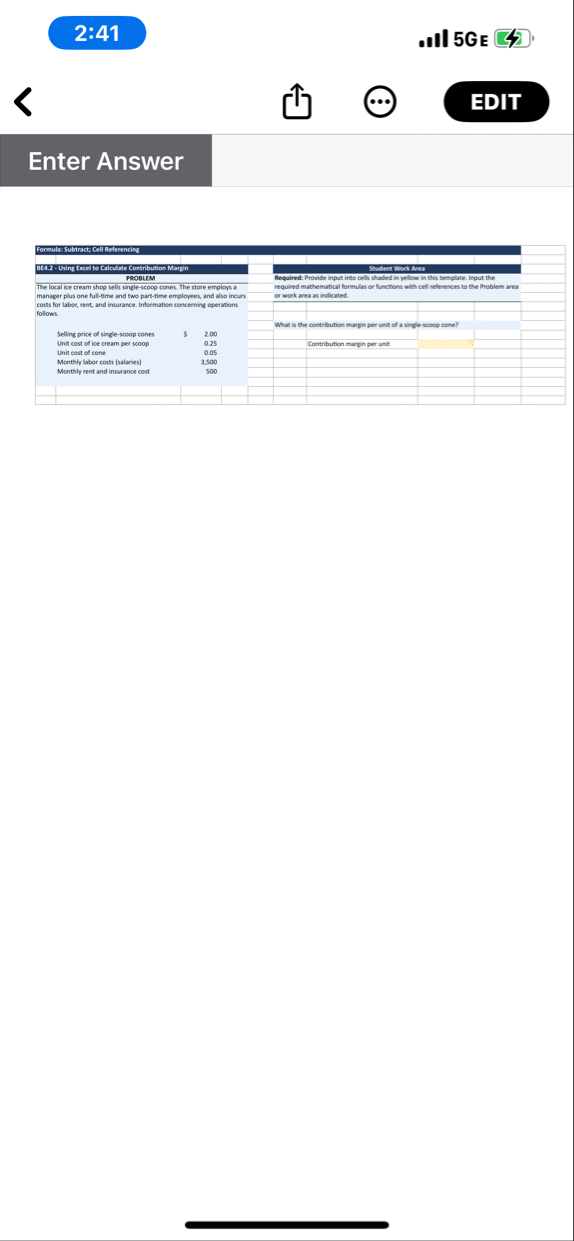 - ill 5 GE 4 , Enter Answer \ table [ [ Formula: