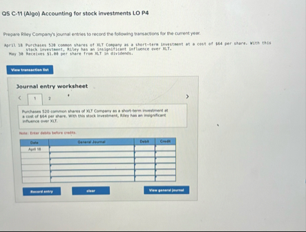 ( 1 1 HV ) OS C - 1 1 ( Algo ) Accounting for