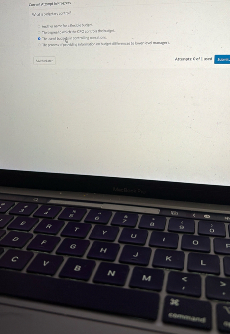 Current Attempt in Progress What is budgetary