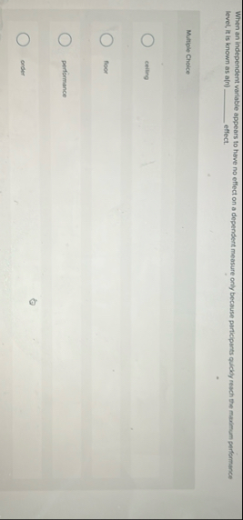 When an independent variable appears to have no
