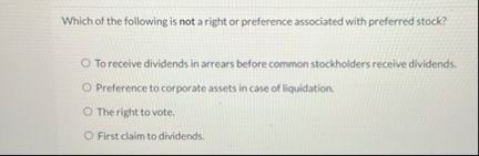 Which of the following is not a right or
