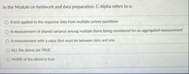 In the Module on fieldwork and data preparation,