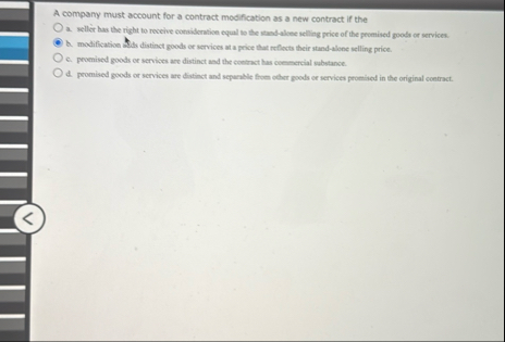 A company must account for a contract