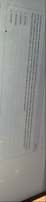 Rower and $ 3 0 , 0 0 0 to Sally. How much gross