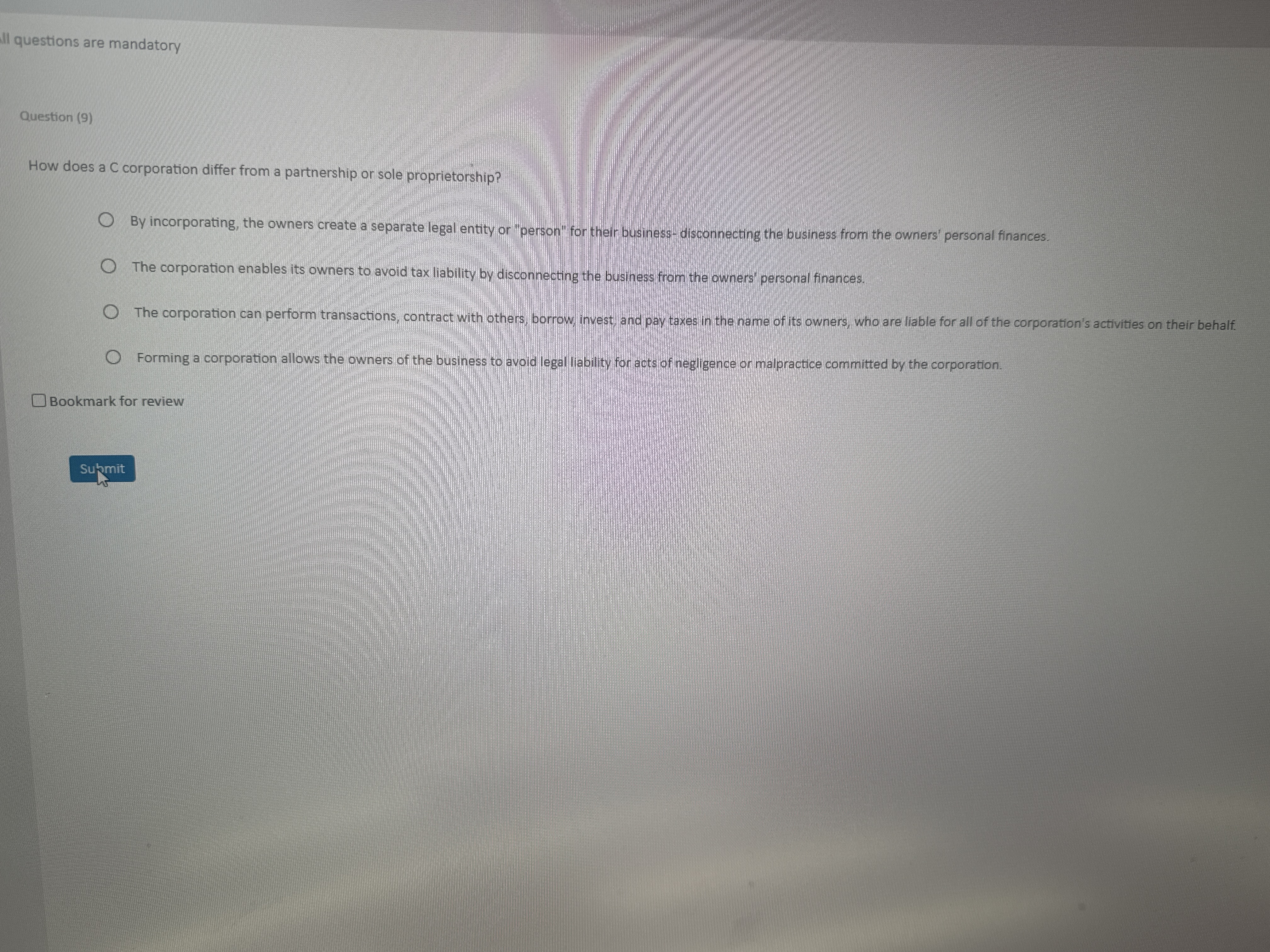 how does a c corporation differ from a