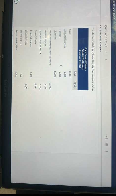 2 2 0 Exam 1 ch 1 4 Question 1 2 of 2 0 Current