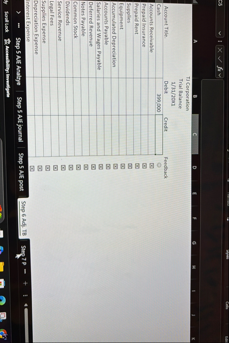 A B C D E F G H I J \ table [ [ Account Title., \