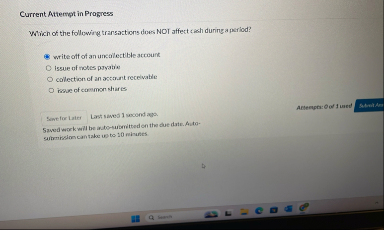 Current Attempt in Progress Which of the