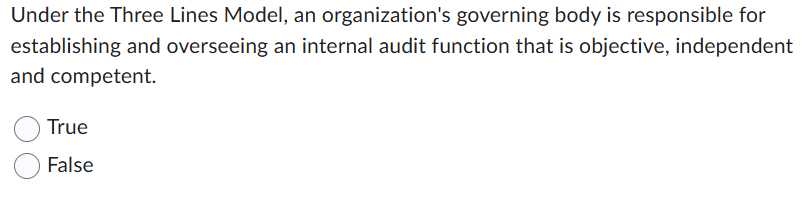 Under the Three Lines Model, an organization's