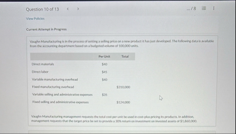 Question 1 0 of 1 3 . - . 1 8 ! View Policles