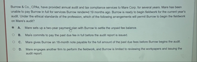 Burnow $ Co . , CPAs, have provided annual audit