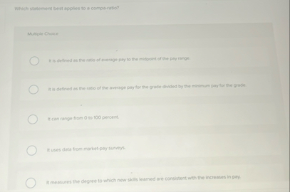 Which stotemert bent apolies to a compo - ratio?