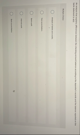 An analysis that explains dfferences between the