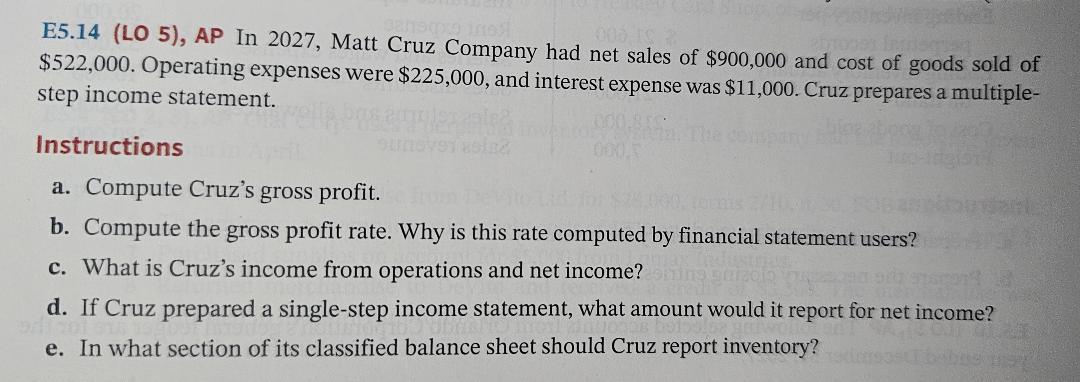 E 5 . 1 4 ( LO 5 ) , AP In 2 0 2 7 , Matt Cruz