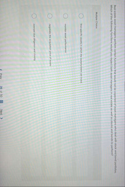 Real estate asset managers perform certain