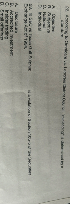 According to Omnicare vs . Laborers District