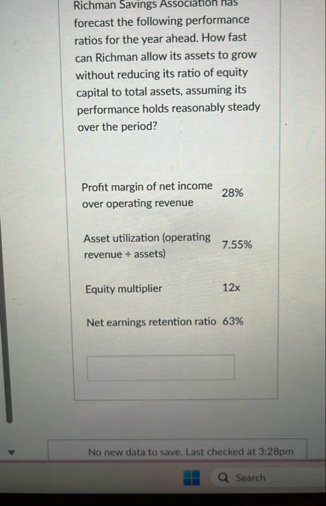 Richman Savings Association nas forecast the