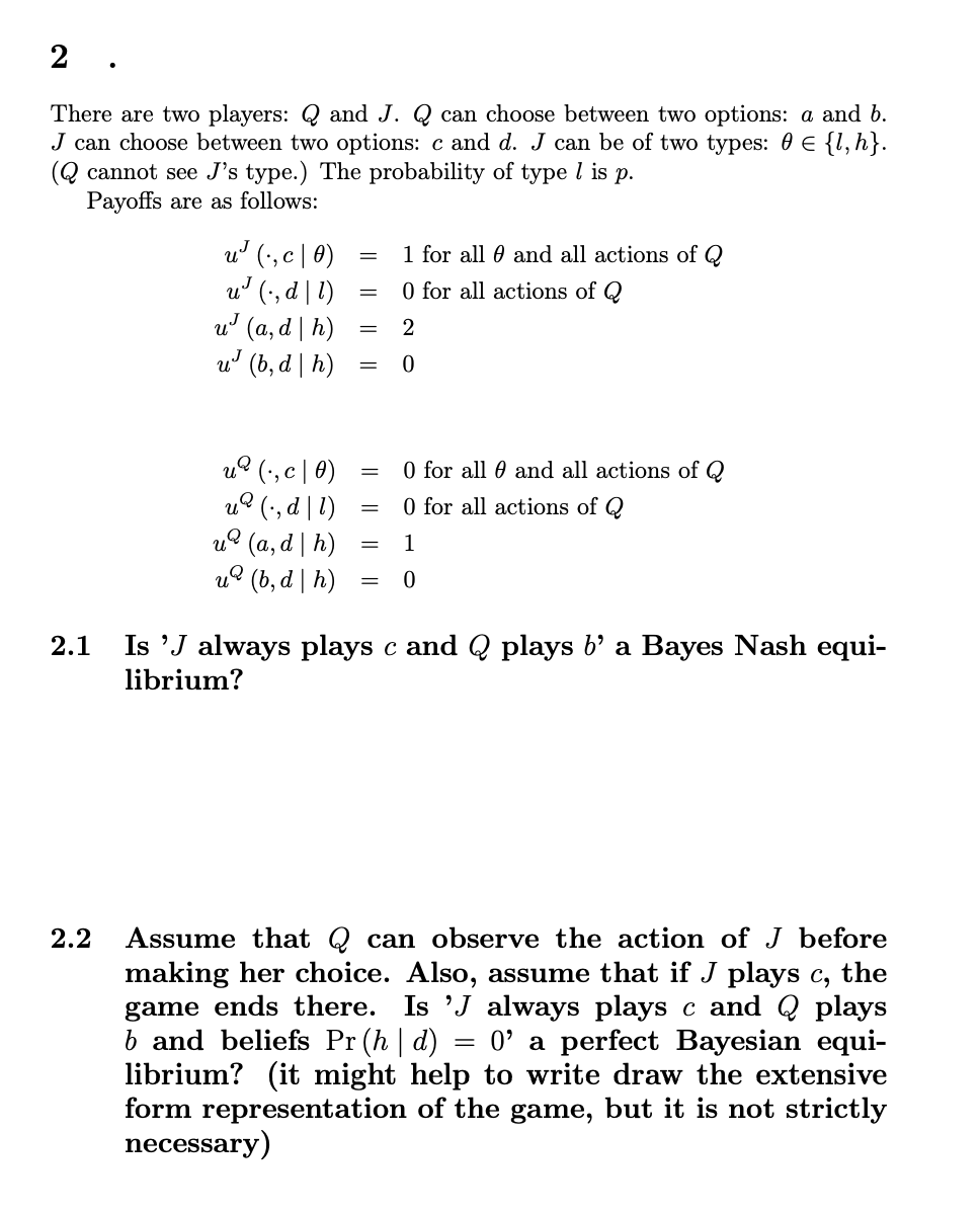 code class = "asciimath" > There are two players: