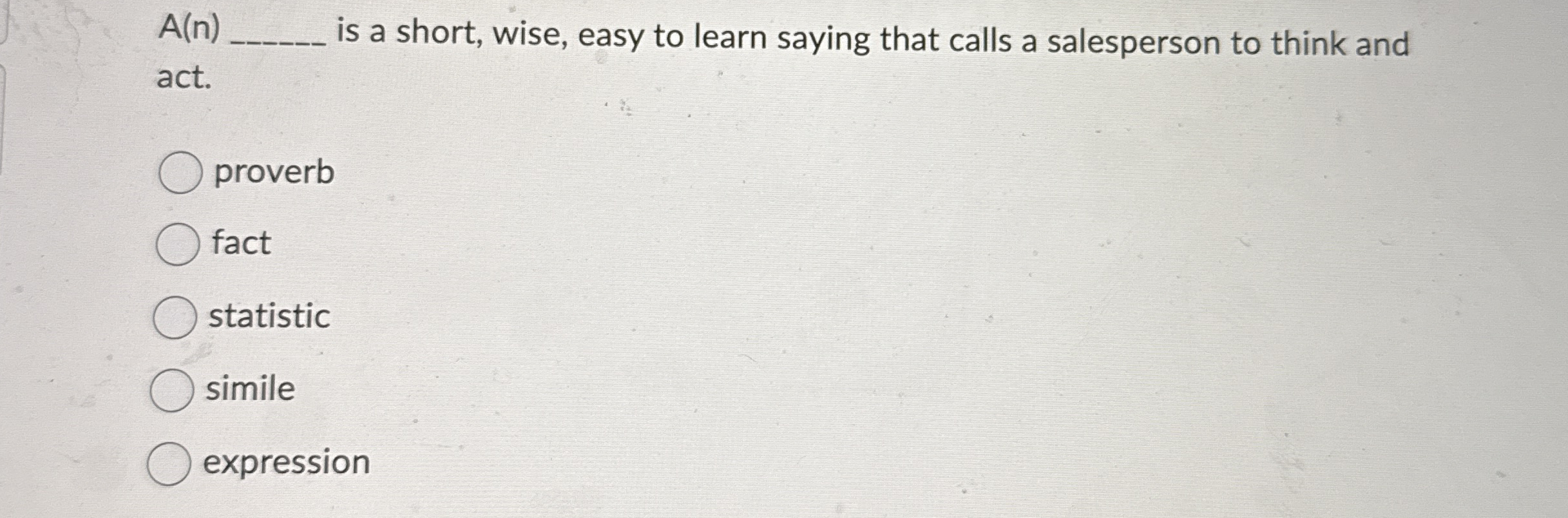 A ( n ) is a short, wise, easy to learn saying