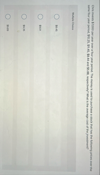 Chris invests $ 7 , 0 0 0 per year over a four