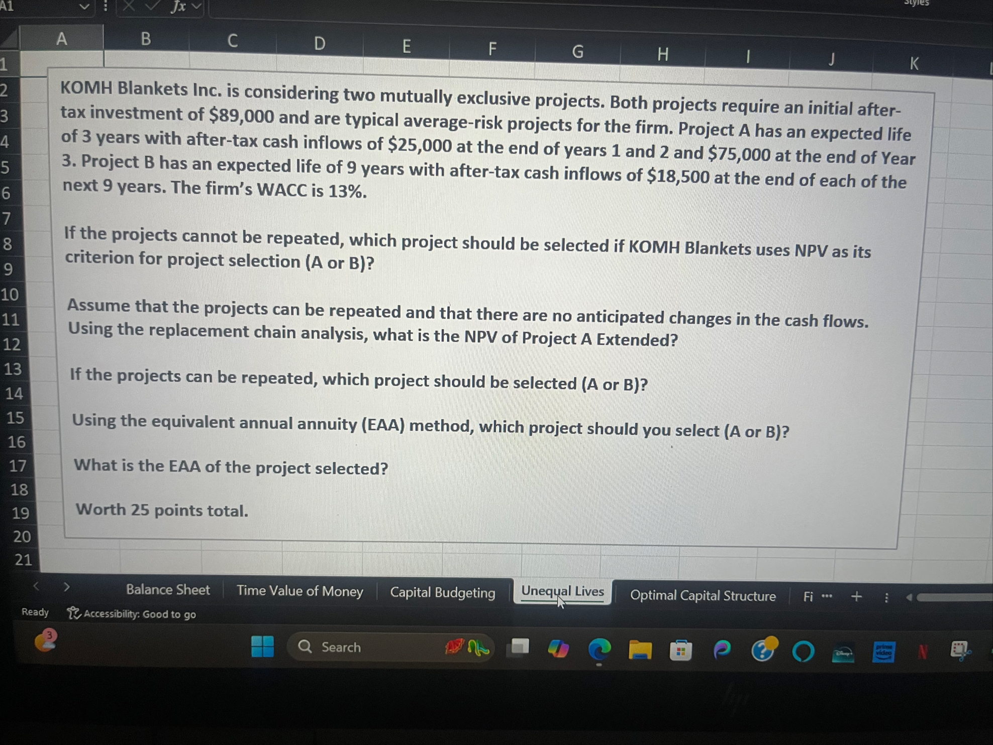 A B C D E F G H J KOMH Blankets Inc. is