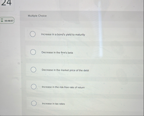 Multiple Choice 0 0 . 4 8 : 5 7 Increase in a