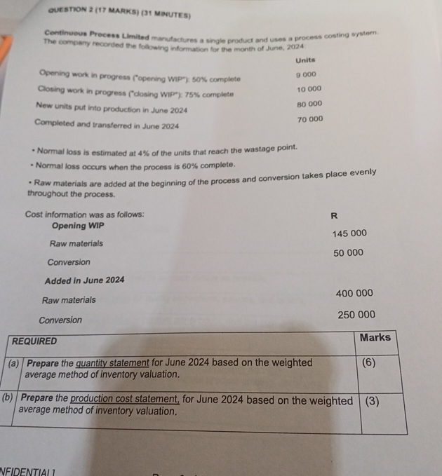 QUESTION 2 ( 1 7 MARKS ) ( 3 1 MANUTES )