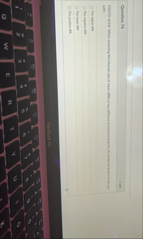Question 7 4 1 pts FIN 3 7 0 - 6 0 1 8 / When