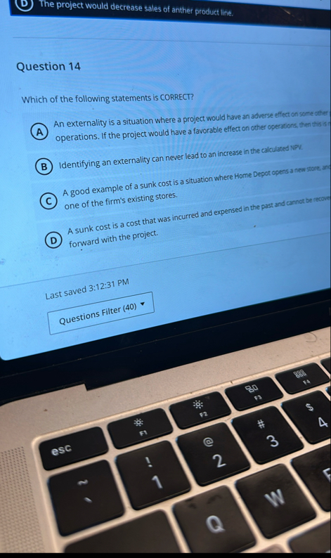 The project would decrease sales of anther