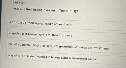 1 4 of 1 0 0 What is a Real Estate Investment