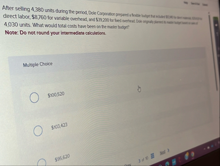 4 , 0 3 0 units. What would total costs have been